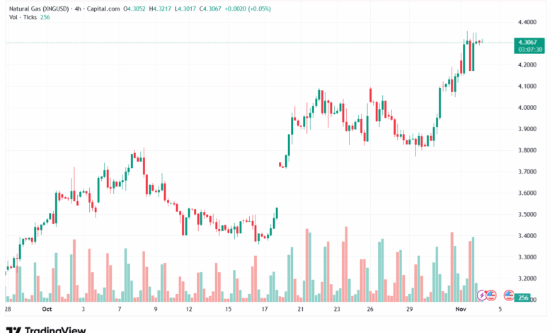 تحليل الغاز الطبيعي NATURAL GAS 4-11-2025
