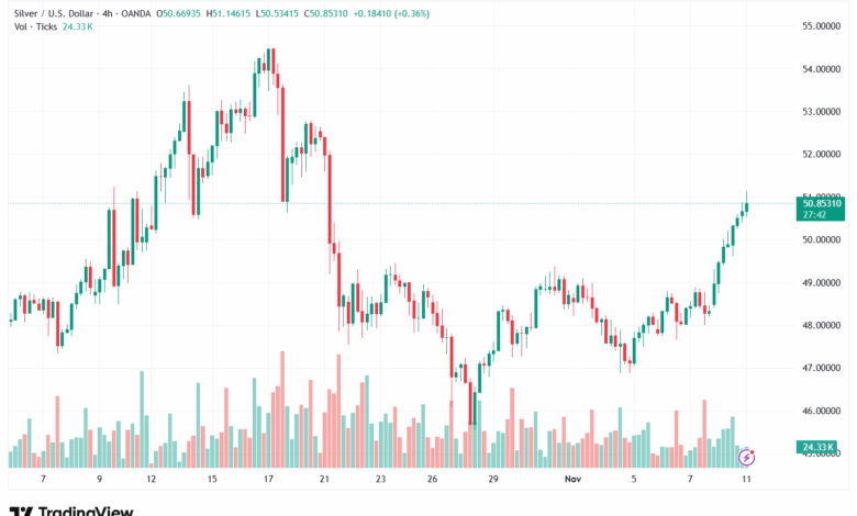تحليل الفضة 11-11-2025 SILVER XAGUSD