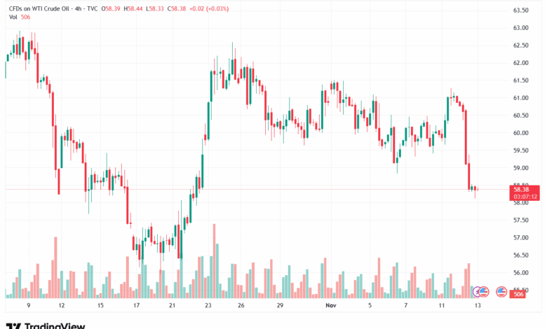 تحليل النفط CRUDE OIL -13-11-2025