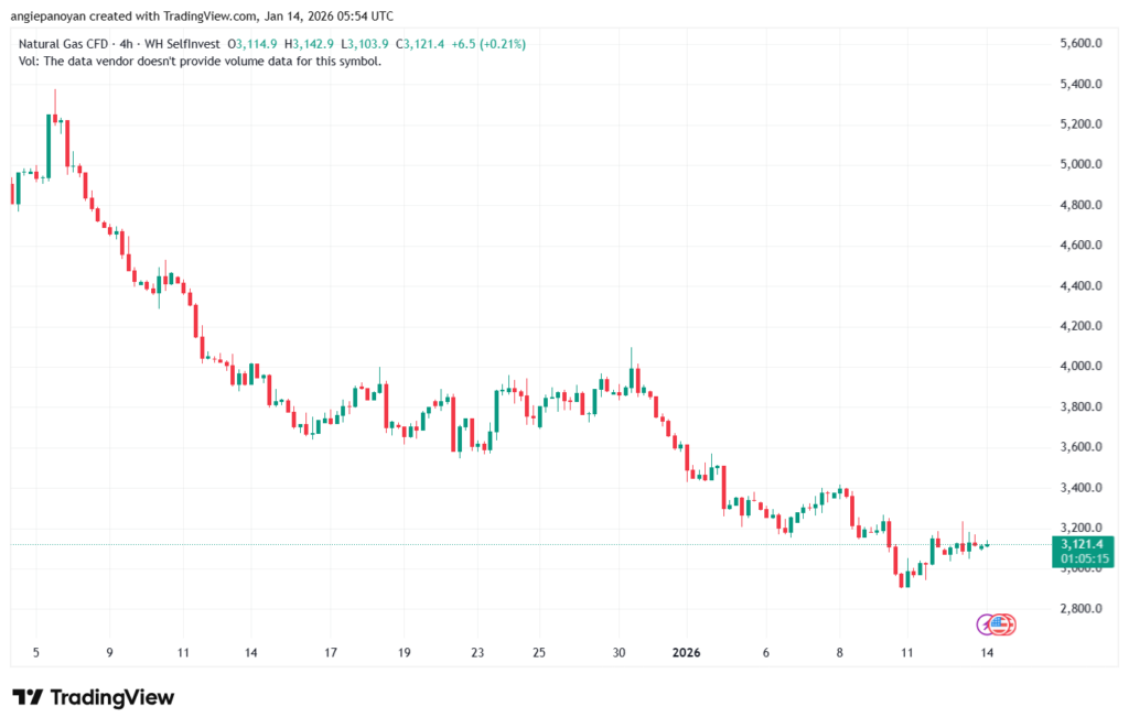 تحليل الغاز الطبيعي NATURAL GAS 14-1-2026
