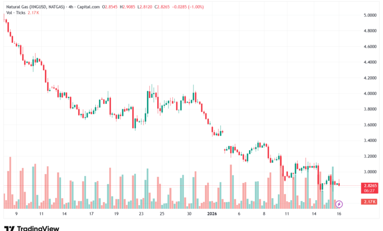 تحليل الغاز الطبيعي NATURAL GAS 16-1-2026