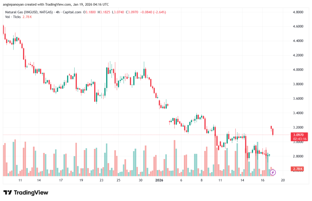 تحليل الغاز الطبيعي NATURAL GAS 19-1-2026