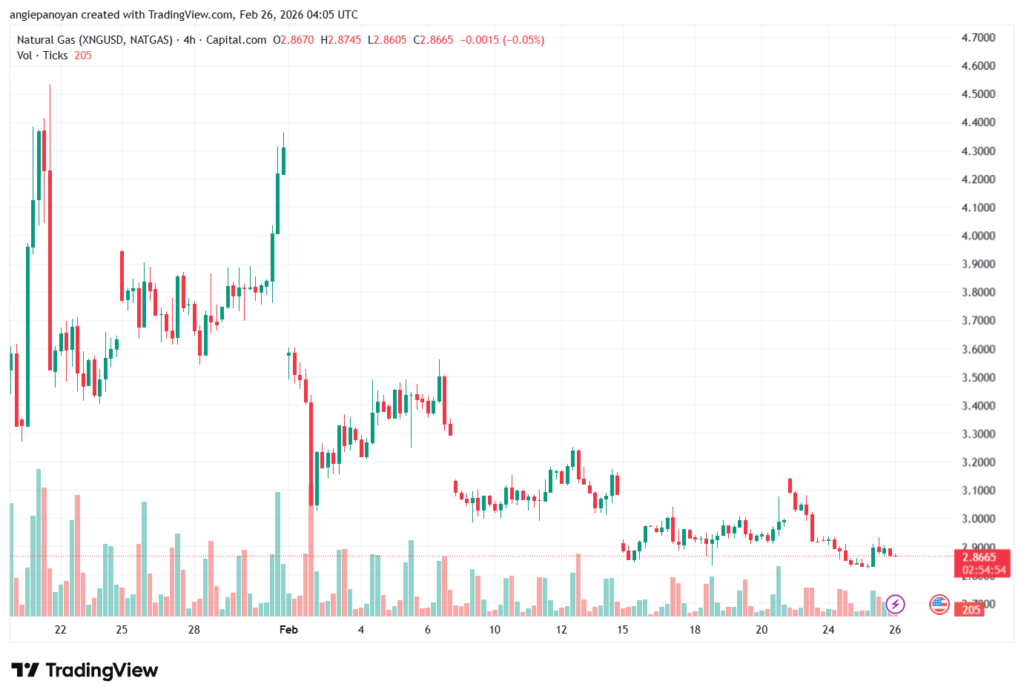 تحليل الغاز الطبيعي NATURAL GAS 26-02-2026