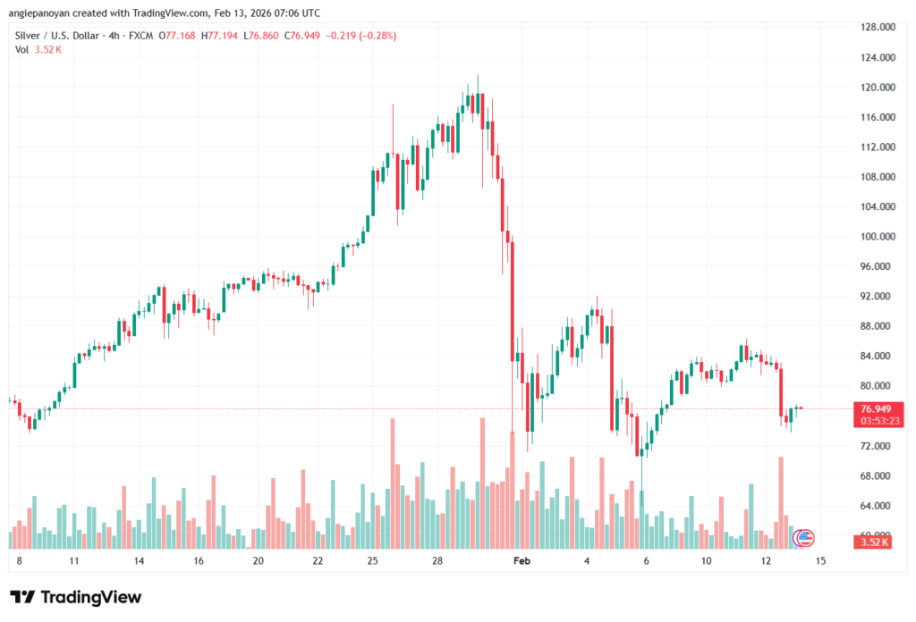 تحليل الفضة 13-02-2026 SILVER XAGUSD