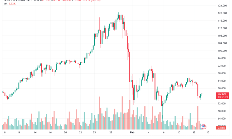 تحليل الفضة 13-02-2026 SILVER XAGUSD