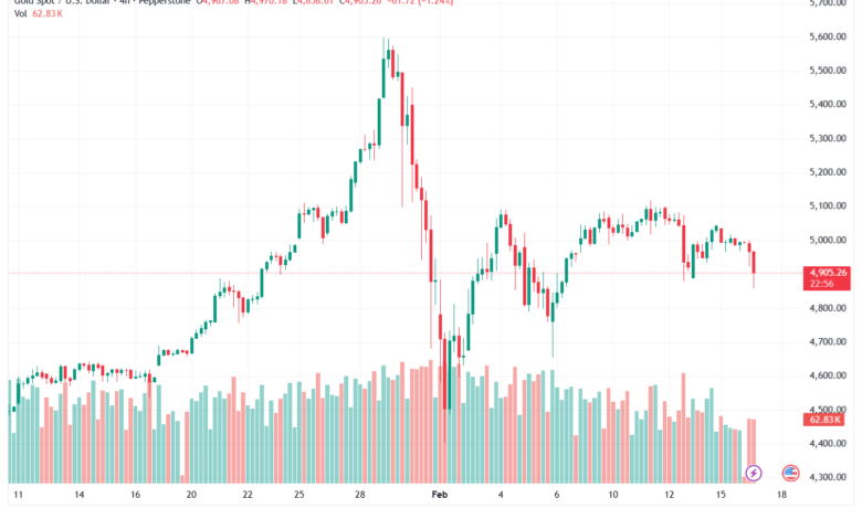 تحليل الذهب-XAUUSD-17-02-2026