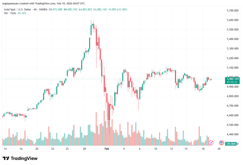 تحليل الذهب-XAUUSD-19-02-2026