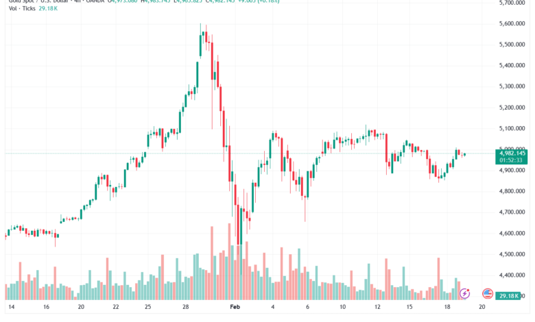 تحليل الذهب-XAUUSD-19-02-2026