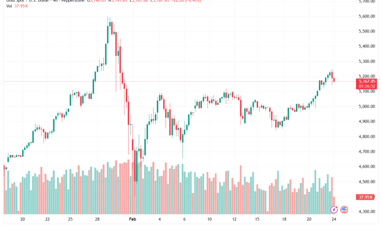 تحليل الذهب-XAUUSD-24-02-2026
